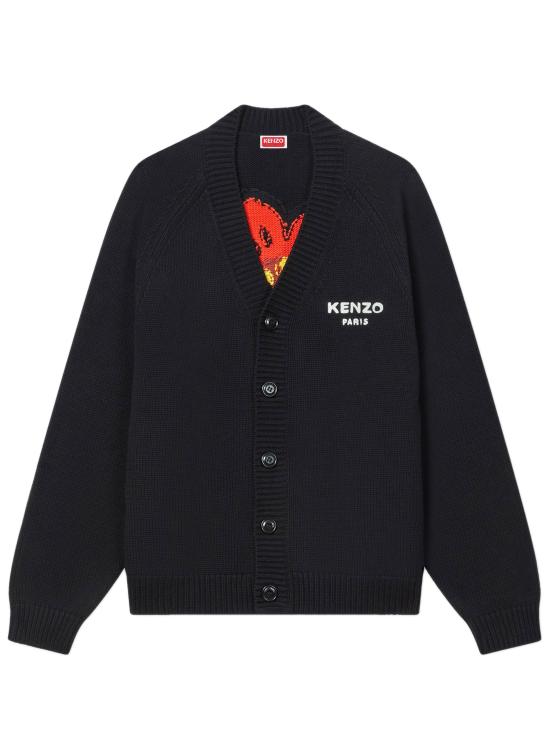 25FW 겐조 보크 플라워 가디건 FF65CA7443LA99J BLACK