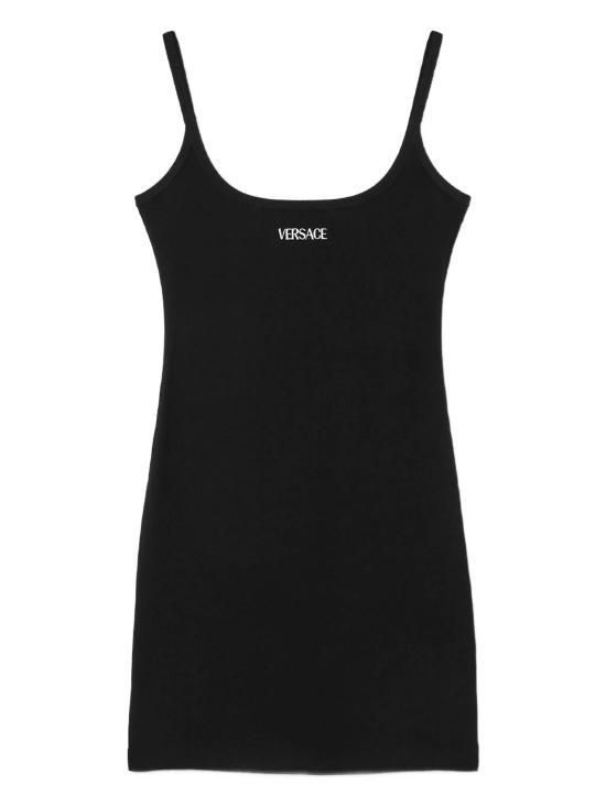 25FW 베르사체 미디 원피스 10205121A154611B000 BLACK