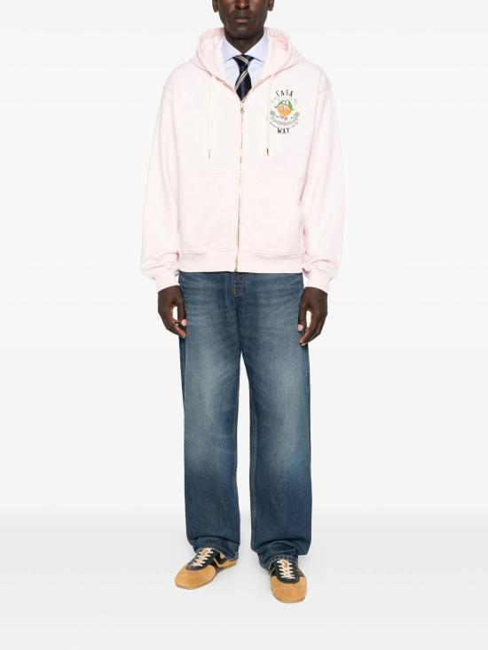 25FW 카사블랑카 후드 티셔츠 MAW25JTP40805 PINK - CASABLANCA