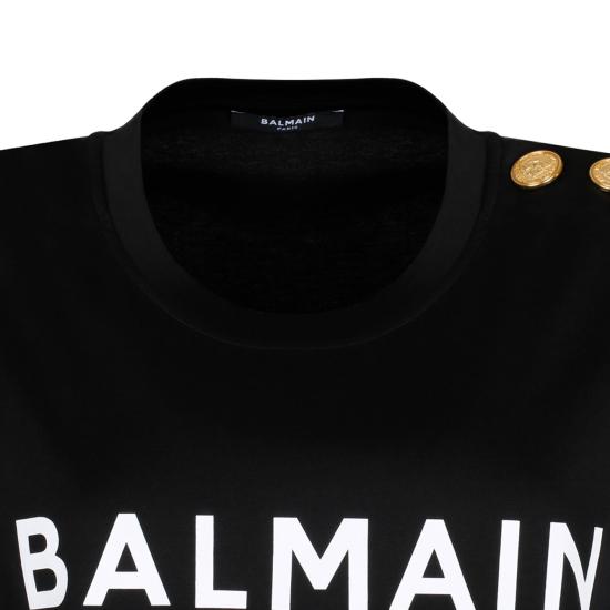 25FW 발망 반팔 티셔츠 CF1ED001BB02EAB BLACK - BALMAIN