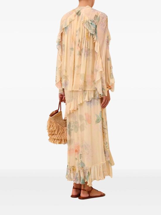 25SS 짐머만 롱 스커트 4213SS251LMNHYD YELLOW - ZIMMERMANN