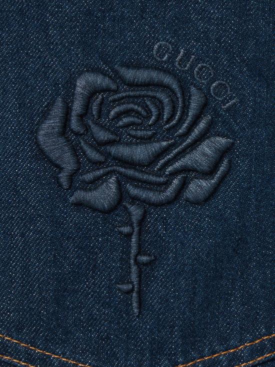 25SS 구찌 자수 데님 트라우저 815629XDC6V4759 BLUE - GUCCI