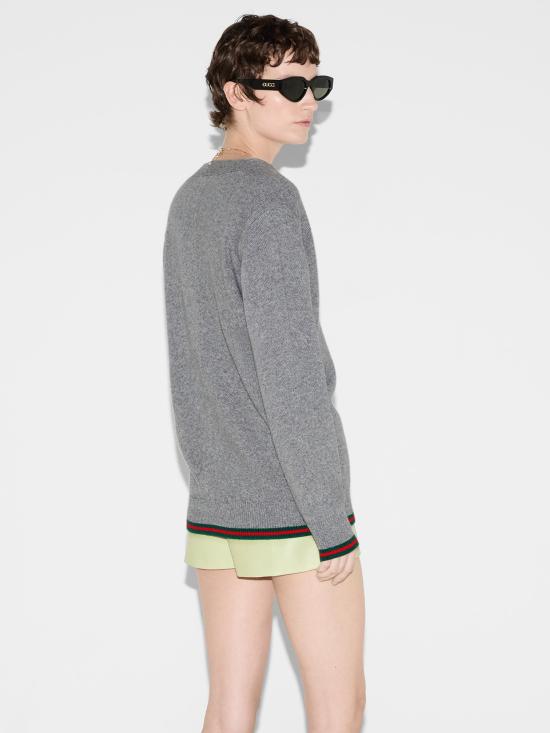 25SS 구찌 가디건 813834XKEJC1230 GREY - GUCCI