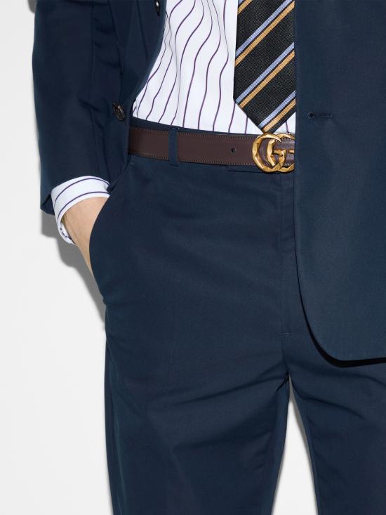 25SS 구찌 엠보스 코튼 트윌 트라우저 793801Z7AFS4294 BLUE - GUCCI