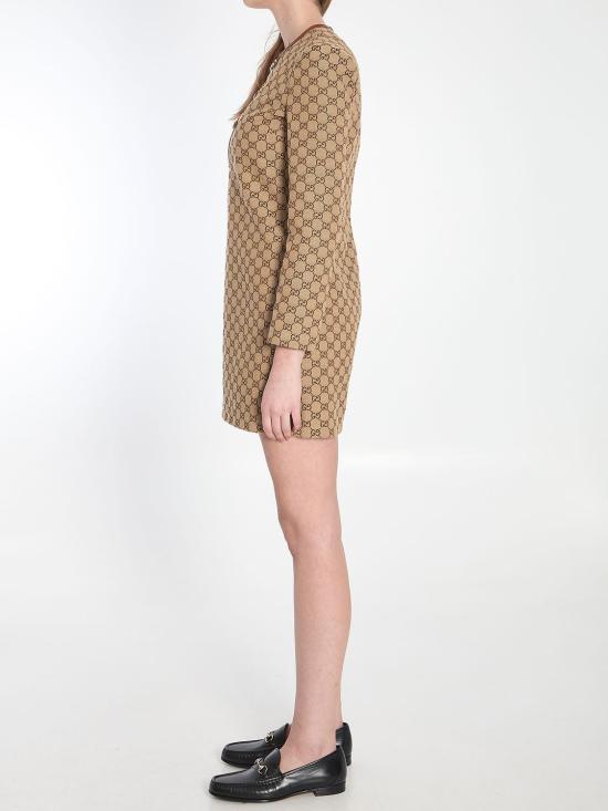 25SS 구찌 홀스빗 GG 캔버스 드레스 820404Z8BZA2190 BEIGE - GUCCI