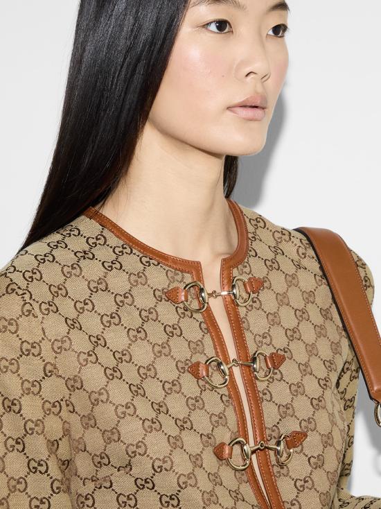 25SS 구찌 홀스빗 GG 캔버스 드레스 820404Z8BZA2190 BEIGE - GUCCI