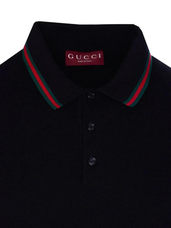 25SS 구찌 실크 코튼 폴로 셔츠 814994XKEKK4345 BLUE - GUCCI
