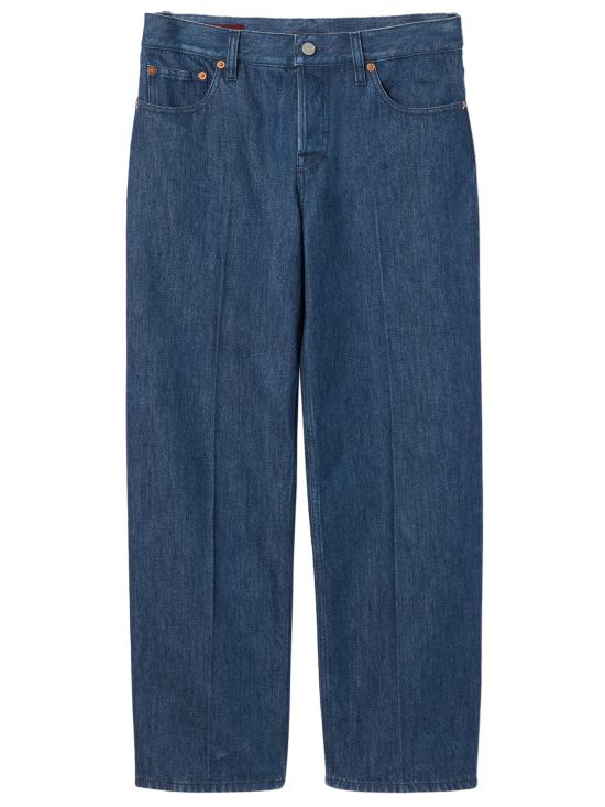 25SS 구찌 라벨 스트레이트 핏 데님 812233XDC834100 BLUE