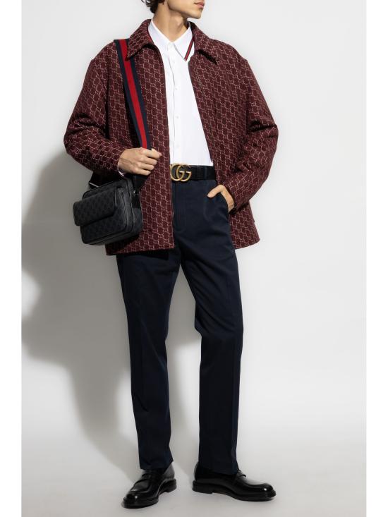 25SS 구찌 웹 디테일 코튼 개버딘 팬츠 794410ZABPQ4020 BLUE - GUCCI