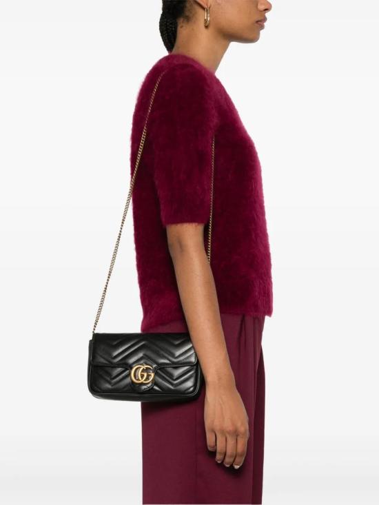 25SS 구찌 GG 마몽 스몰 숄더백 751526AACCE1061 BLACK - GUCCI