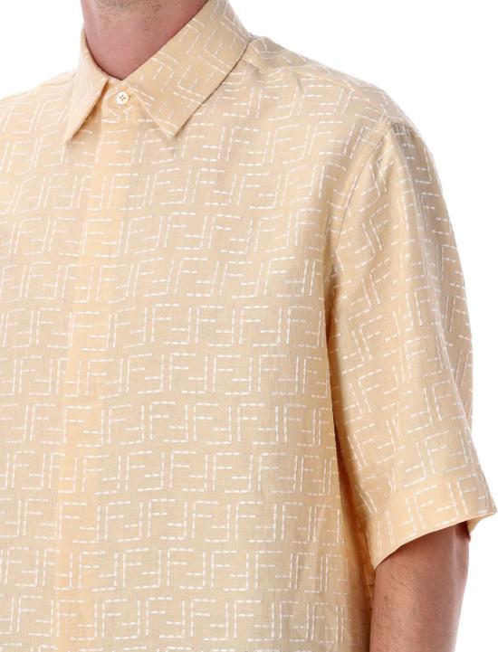 25SS 펜디 FF 자카드 셔츠 FS1317AU6YF0PKL YELLOW - FENDI