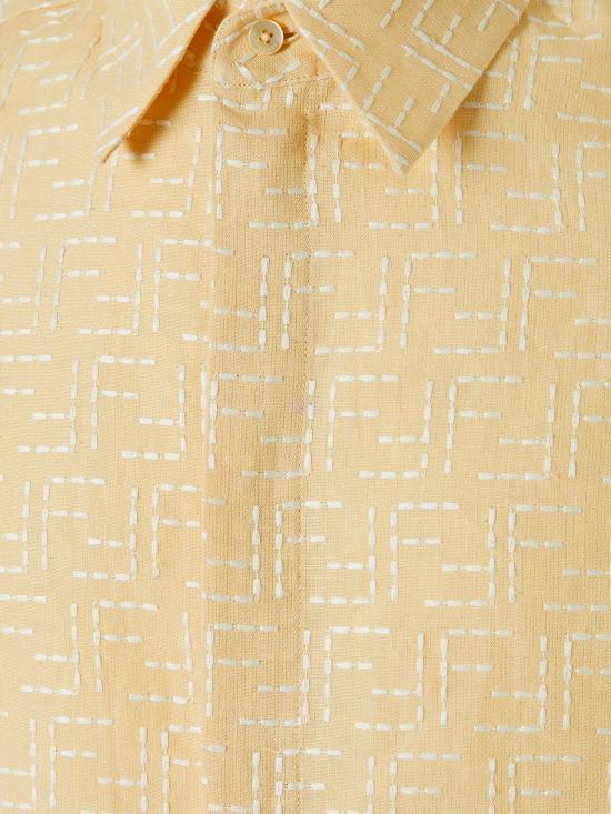 25SS 펜디 FF 자카드 셔츠 FS1317AU6YF0PKL YELLOW - FENDI