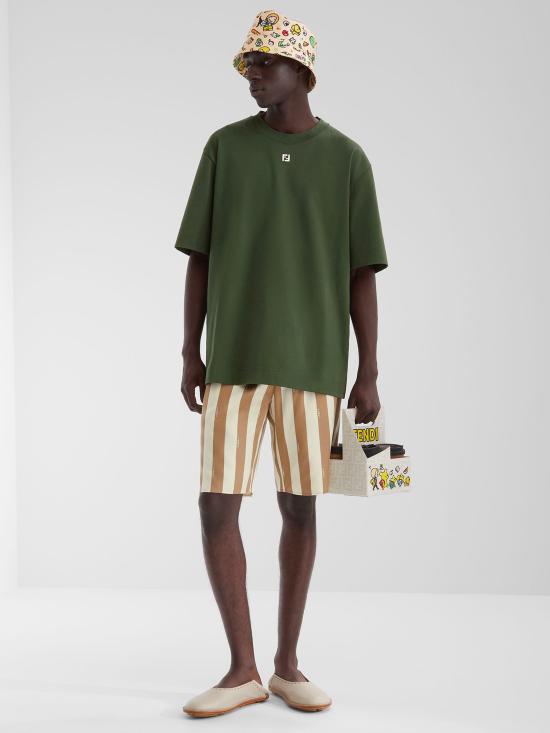 25SS 펜디 스트레이트 팬츠 FB1045AU6ZF1QYZ WHITE - FENDI