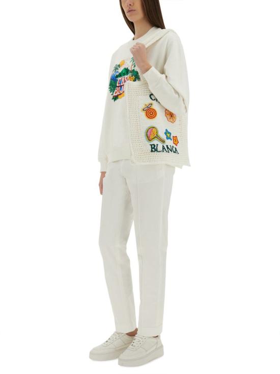 25SS 카사블랑카 스웨터 WS25 JTP 364 01CASABEACHWAVE WHITE - CASABLANCA