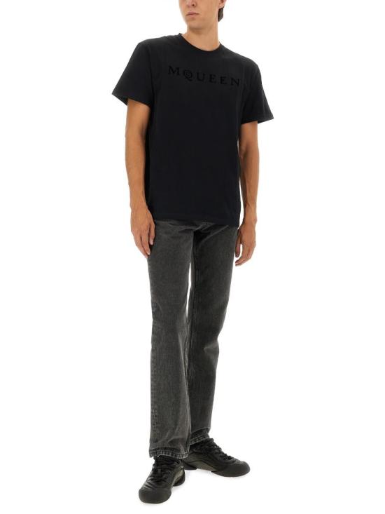 26SS 알렉산더 맥퀸 반팔 티셔츠 847750 QTAD50548 Black - ALEXANDER MCQUEEN