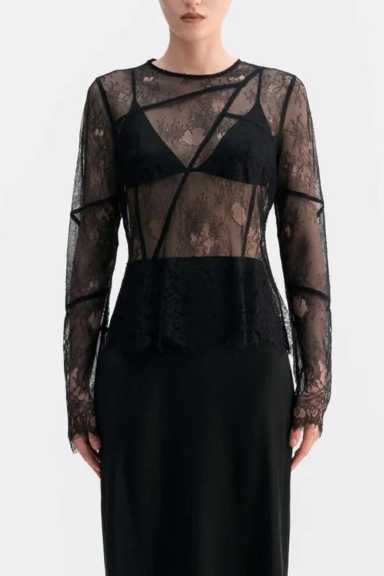  Ahlvar Gallery 블라우스 알바 갤러리 에덴 레이스  블랙