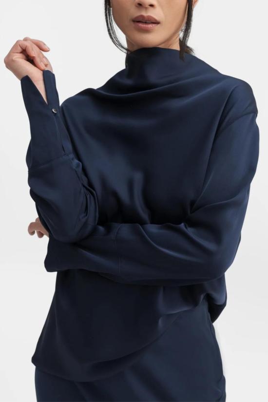  Ahlvar Gallery 블라우스 알바 갤러리 아유미 실크  미드나잇 - OTHER BRANDS