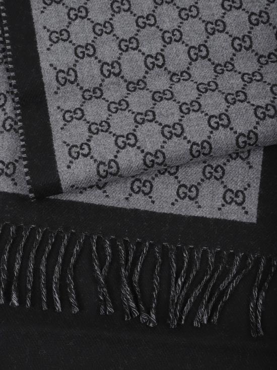 25FW 구찌 울 자카드 스카프 8355344G200 1360 FLANNER BLACK - GUCCI