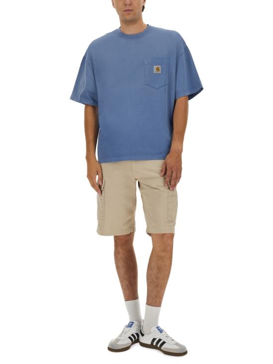 25FW 칼하트 WIP 숏슬리브 허드슨 포켓 티셔츠 I035140 1YI 5F BABY BLUE - CARHARTT WIP