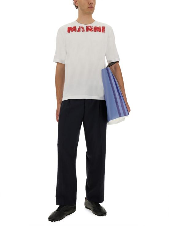 25FW 마르니 반팔 티셔츠 HUMU0348P0 USCY33LOW01 WHITE - MARNI