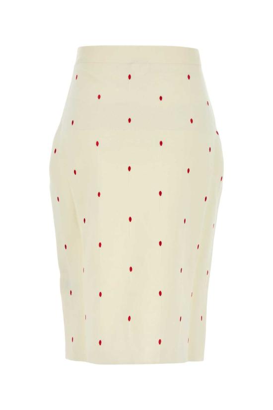 25SS 보테가베네타 미디 스커트 823954V5BG0 9094 White - BOTTEGA VENETA