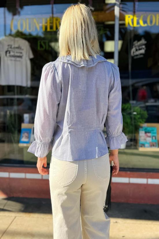  카메오 블라우스 엠마  블랙 화이트 - CAMEO