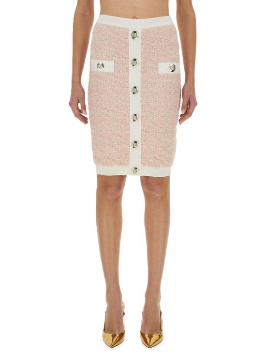 25FW 발망 미디 스커트 FF1LC016KI72 OIN PINK