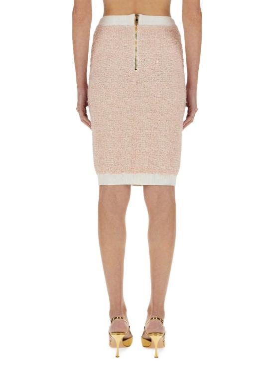 25FW 발망 미디 스커트 FF1LC016KI72 OIN PINK - BALMAIN