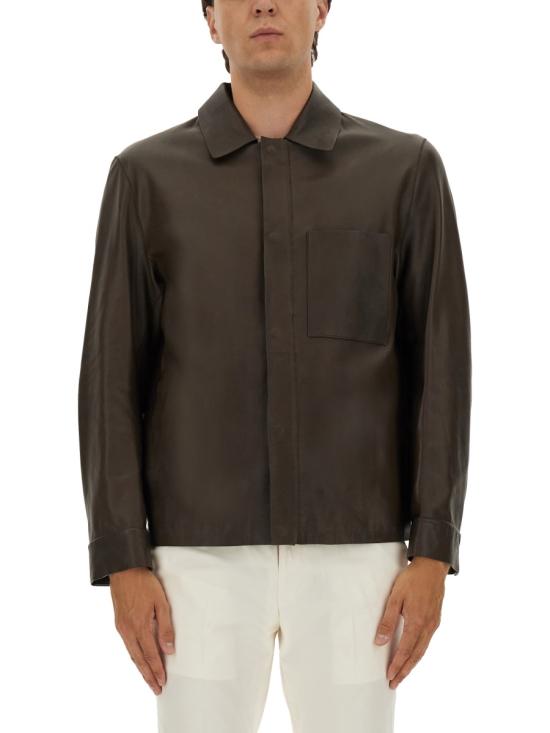 25FW 보스 가죽 자켓 50543654 10272755204 DARK BROWN