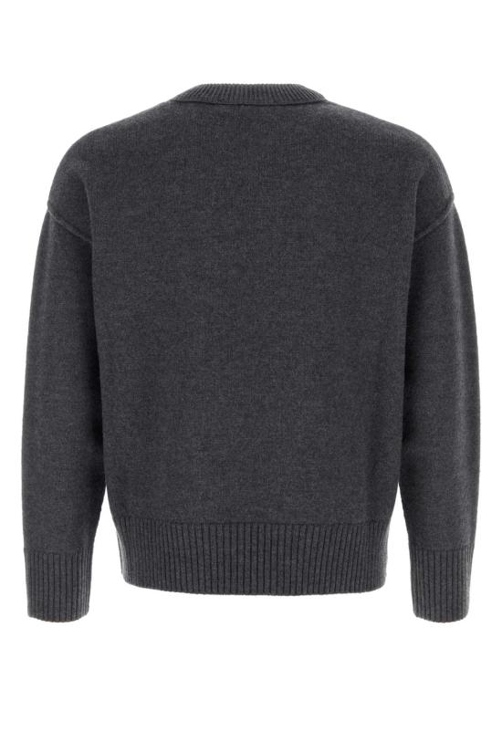 26FW 아미 빅 하트 울 크루넥 스웨터 UKS838018 084 Grey - AMI