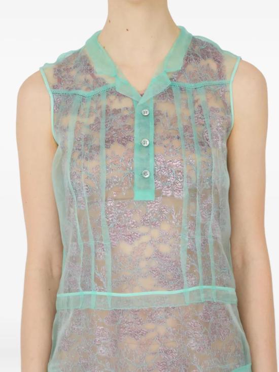 25FW 마르지엘라 미디 원피스 S51DD0048MTN114 642 EMERALD ANTIQUE ROSE - MAISON MARGIELA