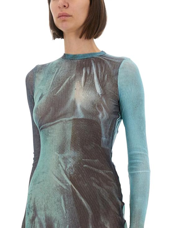 25FW 장 폴 고티에 롱 원피스 DR027 M004P5557 AZURE - JEAN PAUL GAULTIER