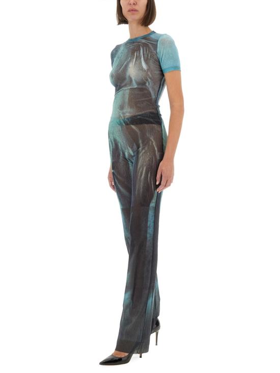 25FW 장 폴 고티에 스트레이트 팬츠 TR019 M004P5557 AZURE - JEAN PAUL GAULTIER