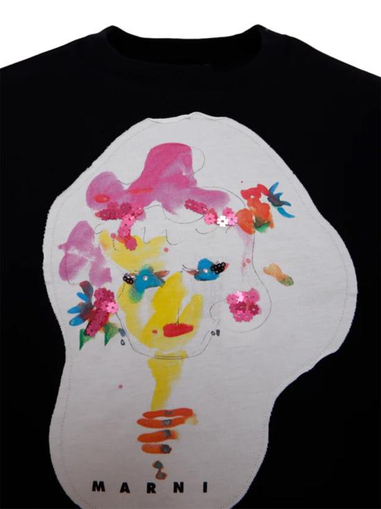 25FW [키즈] 마르니 풀오버 M01599K M00V10M900 BLACK - MARNI