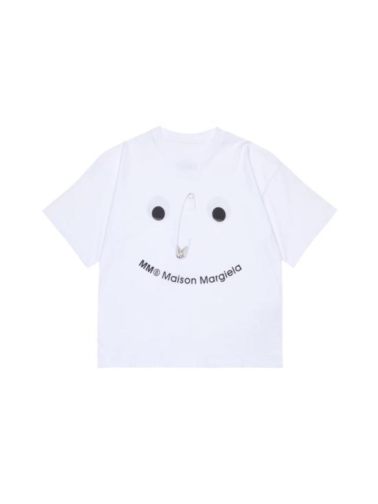 25FW [키즈] MM6 메종마르지엘라 티셔츠 M60907K MM04IM6100 WHITE