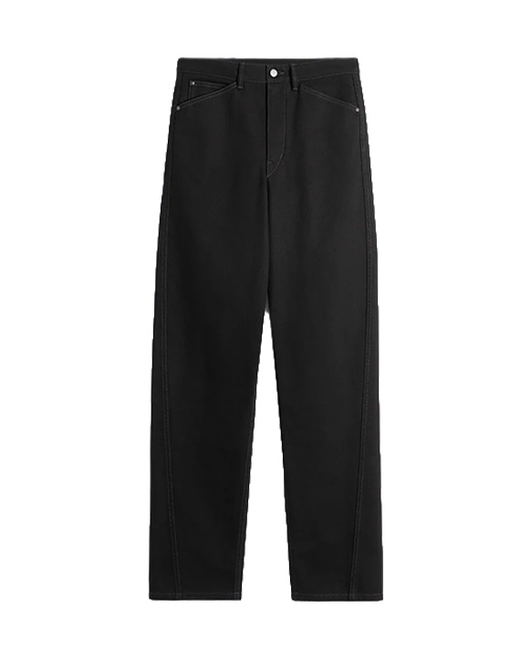 25FW 르메르 하이 라이즈 스트레이트 팬츠 PA1226 LD1055BK999 BLACK