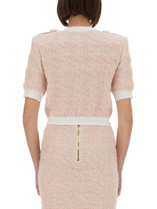 25FW 발망 가디건 FF1KL235KI72 OIN PINK - BALMAIN