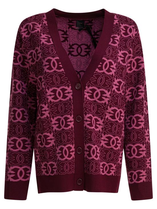 25FW 핑코 가디건 106042A2YDRW2 Bordeaux