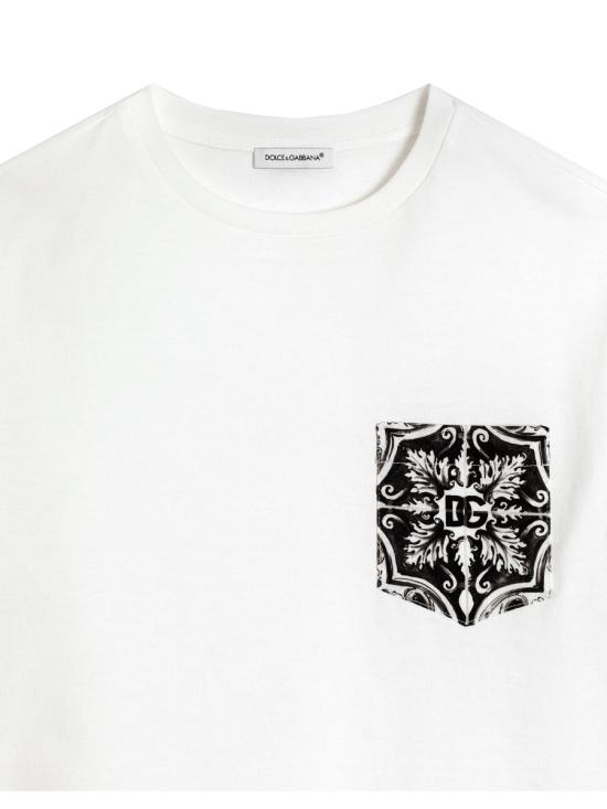 25FW [키즈] 돌체앤가바나 티셔츠 L4JTISK G7O9GHY5DQ WHITE - DOLCE & GABBANA