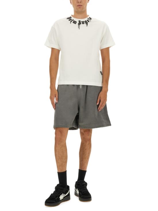 25FW 팜앤젤스 반팔 티셔츠 PMAA109F25 JER0090310 WHITE - PALM ANGELS