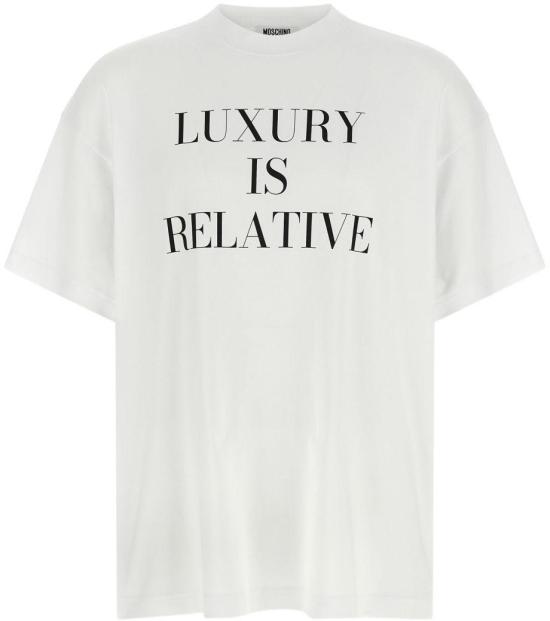 25FW 모스키노 반팔 티셔츠 A070154421001 WHITE