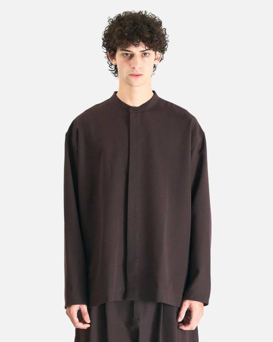  스튜디오 니콜슨 긴팔 셔츠 그랜드다드 칼라