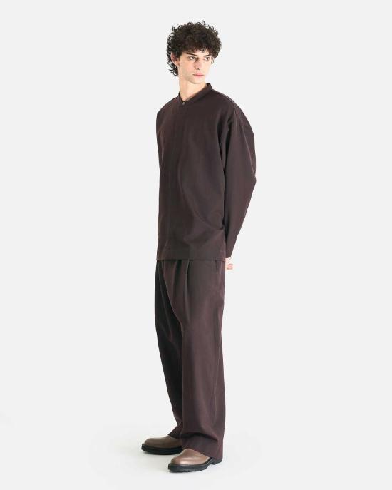  스튜디오 니콜슨 긴팔 셔츠 그랜드다드 칼라 - STUDIO NICHOLSON