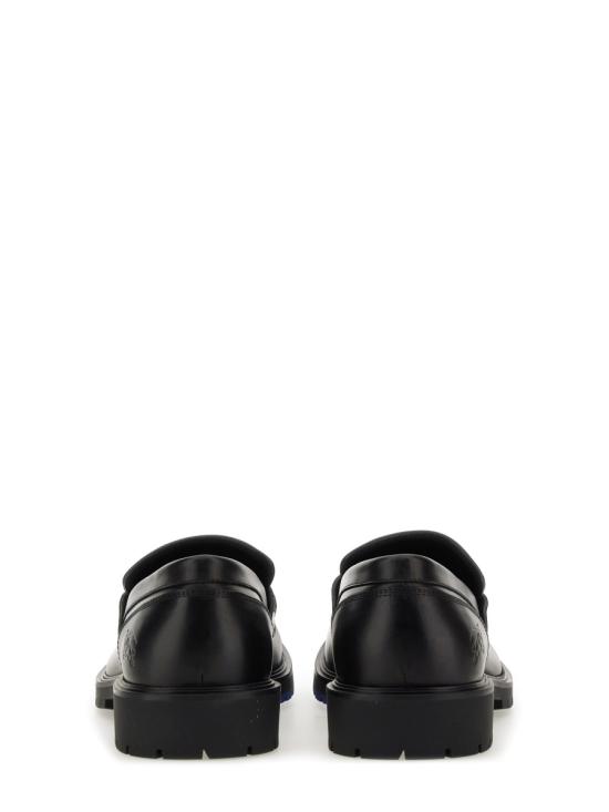 25FW 버버리 레더 로그 로퍼 8111385 A1189 BLACK - BURBERRY