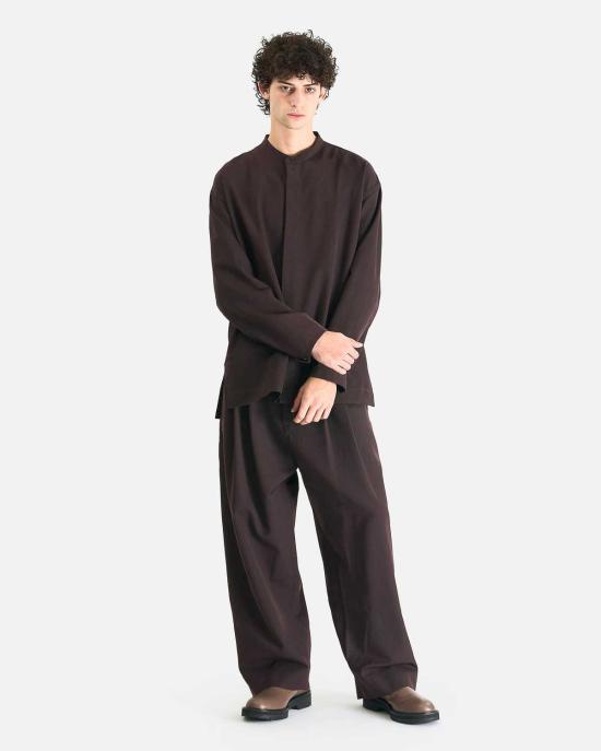  스튜디오 니콜슨 스트레이트 팬츠 더블 플리트 볼륨 팬츠 - STUDIO NICHOLSON