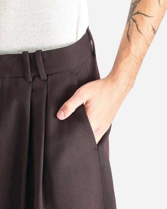  스튜디오 니콜슨 스트레이트 팬츠 더블 플리트 볼륨 팬츠 - STUDIO NICHOLSON