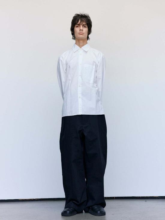  맨틀 긴팔 셔츠 R19 S4 표백되지 않은 낙하산 Od 셔츠 - MAN-TLE