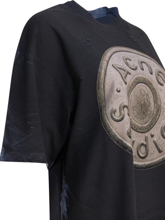 26SS 아크네 스튜디오 반팔 티셔츠 CL0362900 Black - ACNE STUDIOS