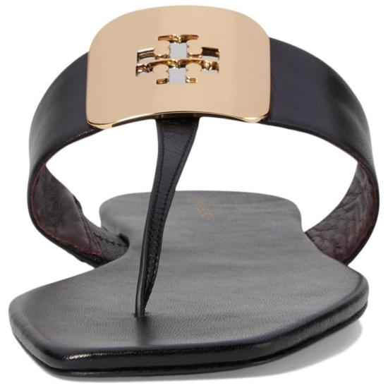  토리버치 샌들 조지아 레더 오픈 토  퍼펙트 블랙 - TORY BURCH