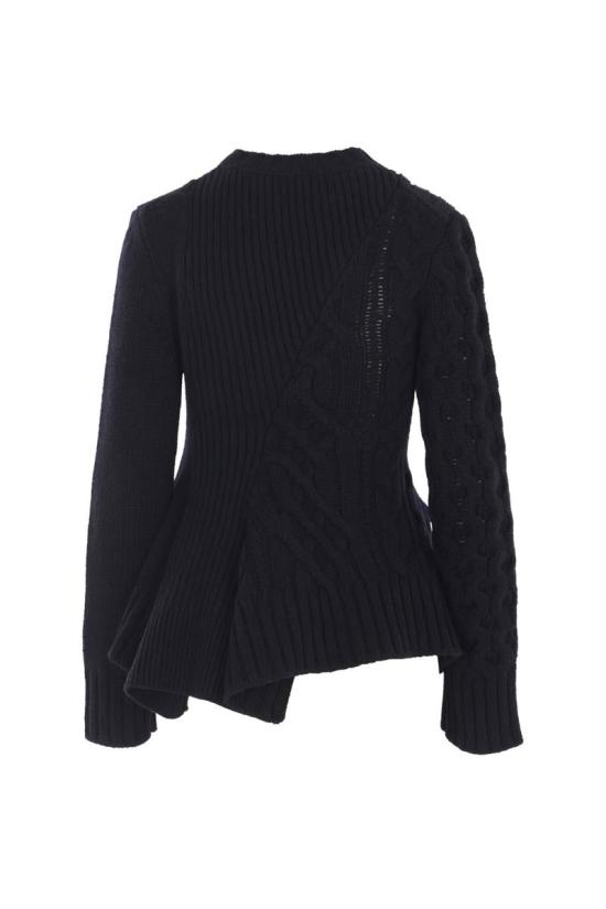 25FW 사카이 스웨터 2508054001 Black - SACAI